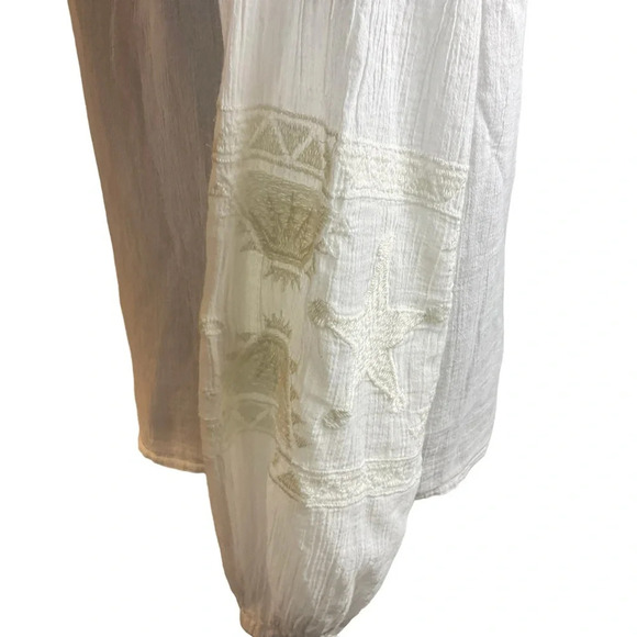 SCOTCH & SODA Embroidered Cotton Peasant Blouse size 1/2 comparable to a medium - Picture 4 of 11